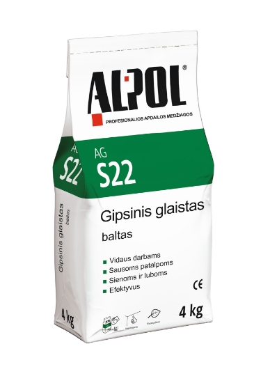 Išlyginamasis gipsinis glaistas ALPOL AG S22 4 Kg (BALTAS) paveikslėlis