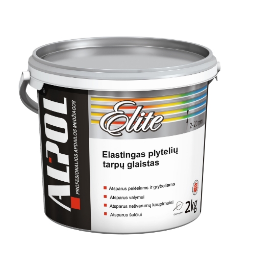 Elastingas siūlių glaistas plytelėms nuo 2 iki 20 mm ALPOL ELITE AS E57 2 Kg (RUDA) paveikslėlis