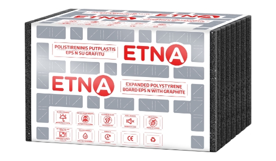 Pilkas putų polistirenas ETNA EPS 100 (su grafitu) pakuotė 0,432m3 paveikslėlis