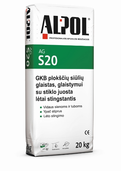 Lėtojo stingimo gipsinis glaistas siūlėms ALPOL AG S20 20 Kg paveikslėlis