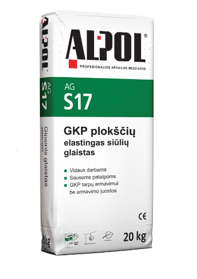 Elastingas gipsinis glaistas siūlėms ALPOL AG S17 20 Kg paveikslėlis