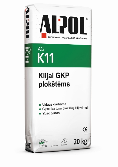 Gipso-kartono plokščių klijai T ALPOL AG K11 20 Kg paveikslėlis